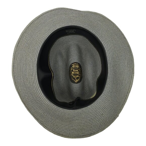 Floppy Panama Hat Size 7 1/4 Custom Made Gray Black Band Beaver Hats Vintage USA - Picture 10 of 12